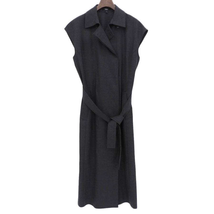theory（セオリー） Wool Pl Flannel Belted Dress ワンピース 