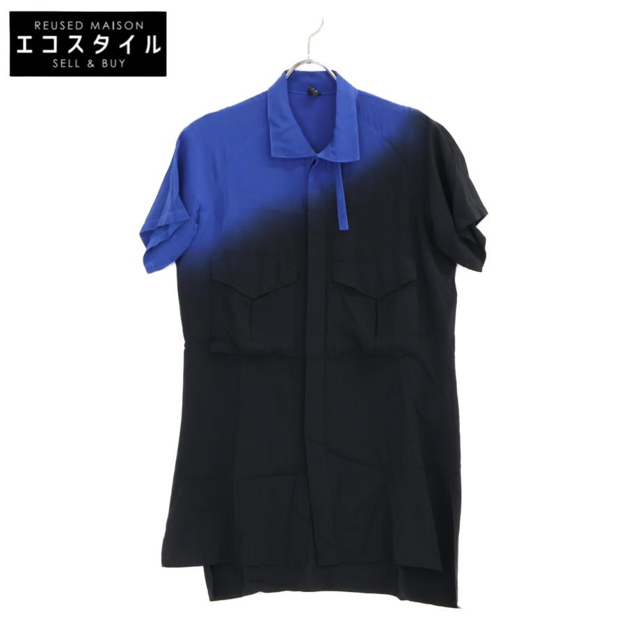 ワイズ　y's グラデーション　シャツ Y's（ワイズ） YD-B03-208 FLY FRONT RAGLAN グラデーション 半袖