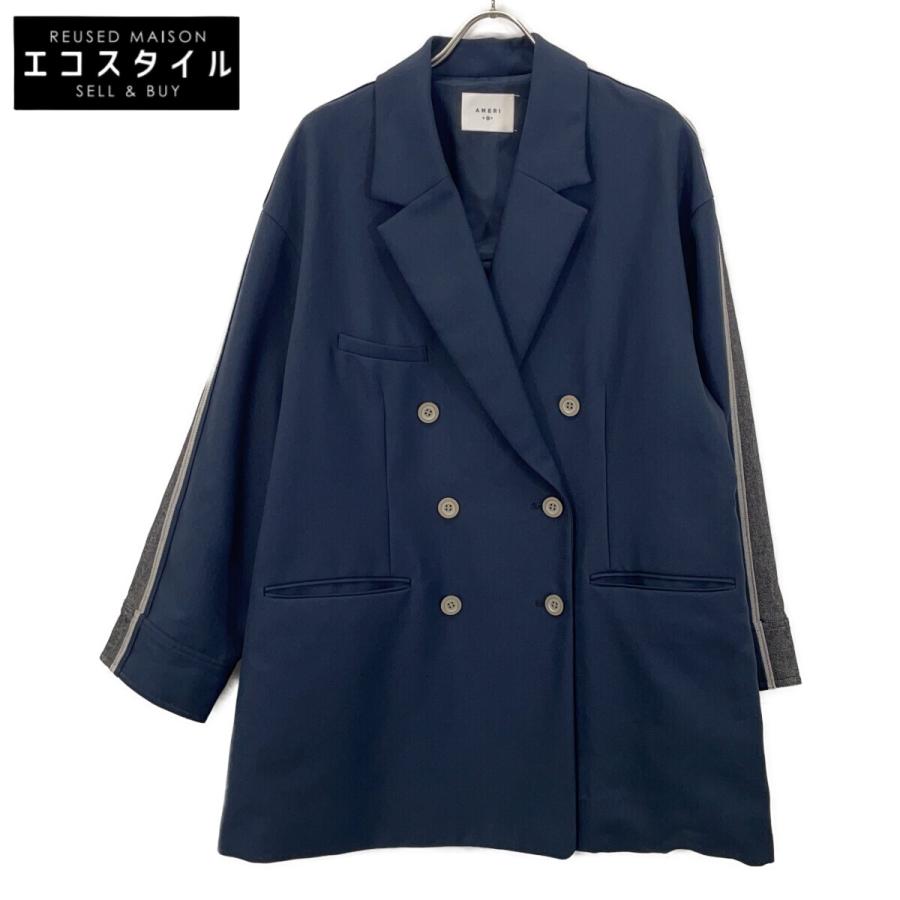 AMERI アメリヴィンテージ ネイビー BACK DENIM DETAIL BLAZER