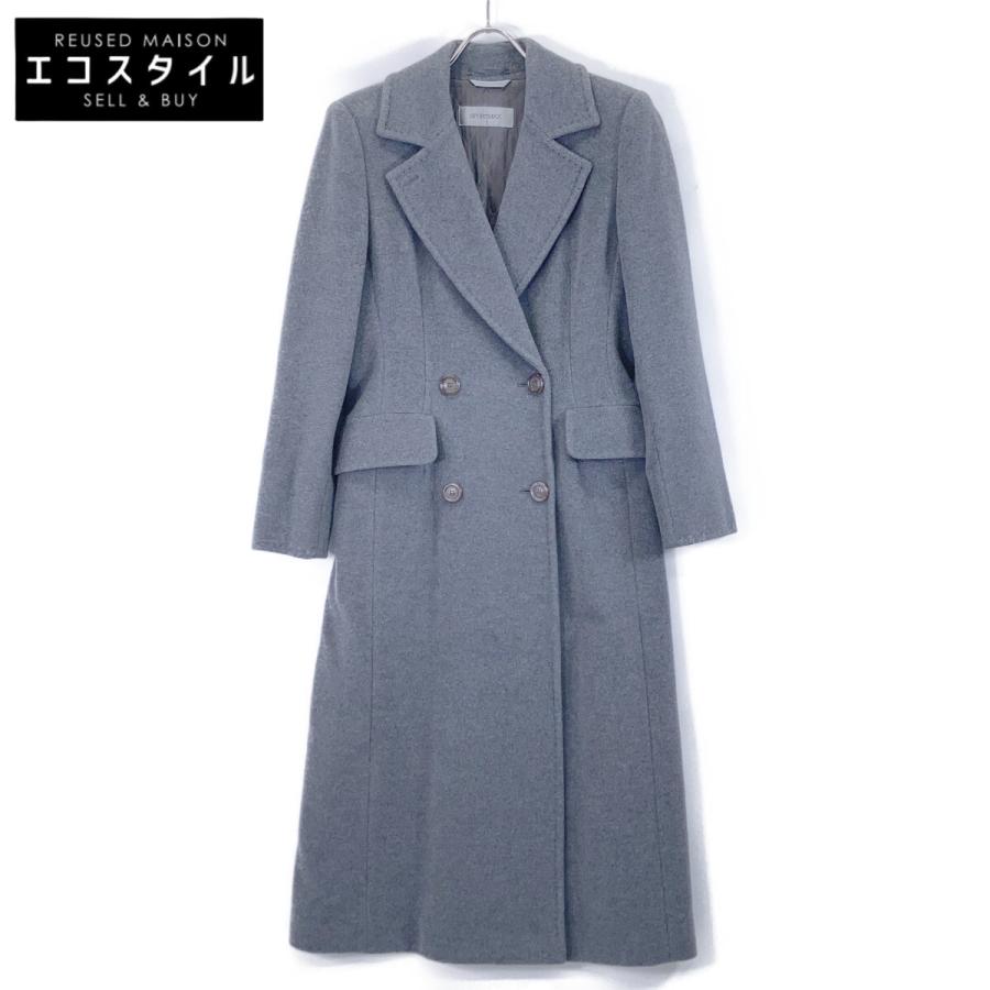 Max Mara SPORTMAX カシミヤ混 ロングコート マキシ丈 SPORTMAX スポーツマックス グレー カシミヤ混 セミダブルロングコート
