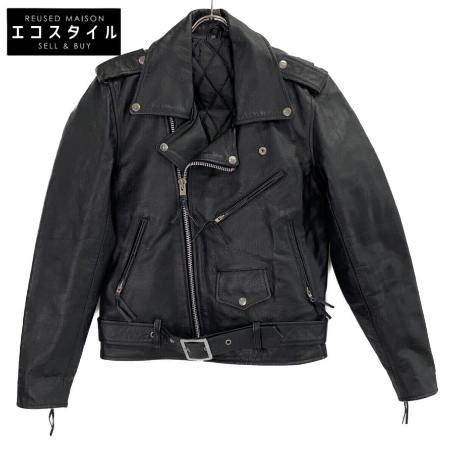 FREEDOM フリーダム ブラック 牛革 ダブルライダースジャケット