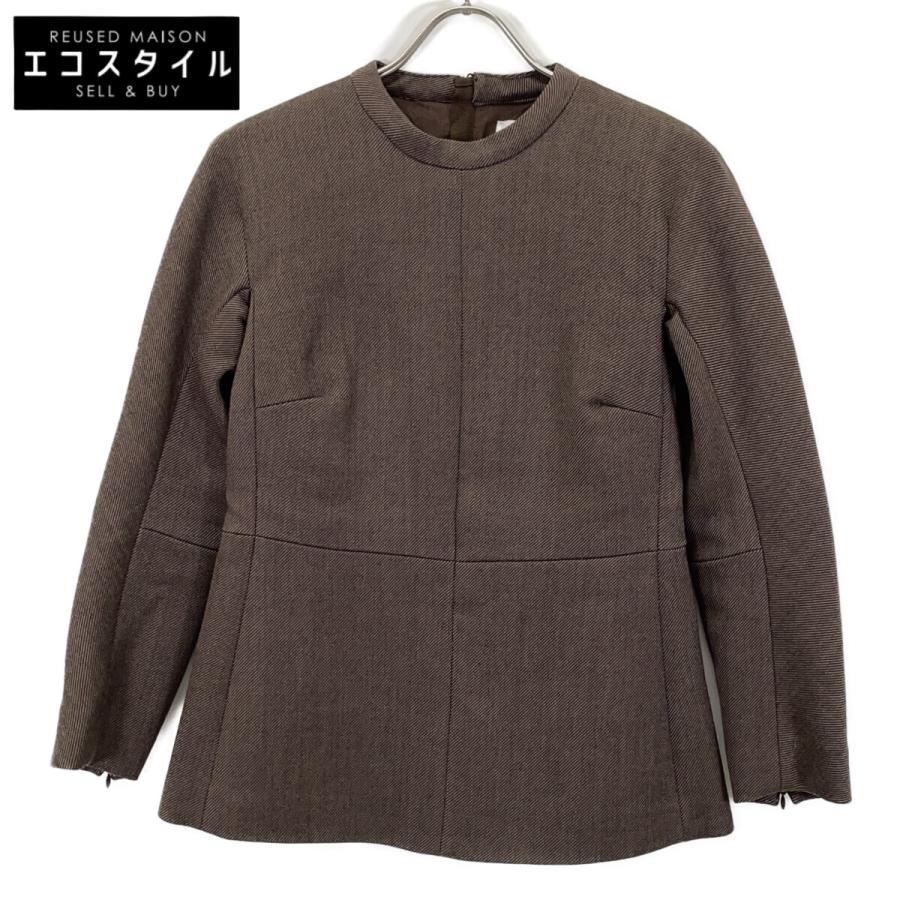 JIL SANDER ジルサンダー  JSPP560210 ﾍﾞｰｼﾞｭ ｳｰﾙｼﾙｸ ﾉｰｶﾗｰｼﾞｬｹｯﾄﾌﾟﾙｵｰﾊﾞｰ 34 JIL SANDER（ジルサンダー） JSPP560210 ベージュ ウールシルク ノー