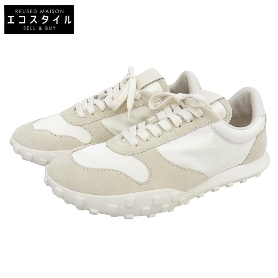 JIL SANDER ジルサンダー  新品同様 LOW TOP MOON ローカットスニーカー ナイロン スエード シューズ レディース ホワイト 39 J16WS0031 39 JIL SANDER（ジルサンダー） 新品同様 LOW TOP MOON ローカット