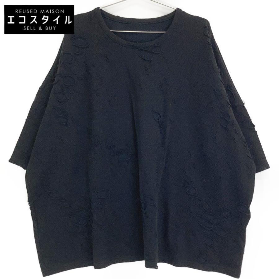 Y's（ワイズ） /25AW Y's YL-T15-162 BONDED HOLE JQ ROUND NECK BIG T