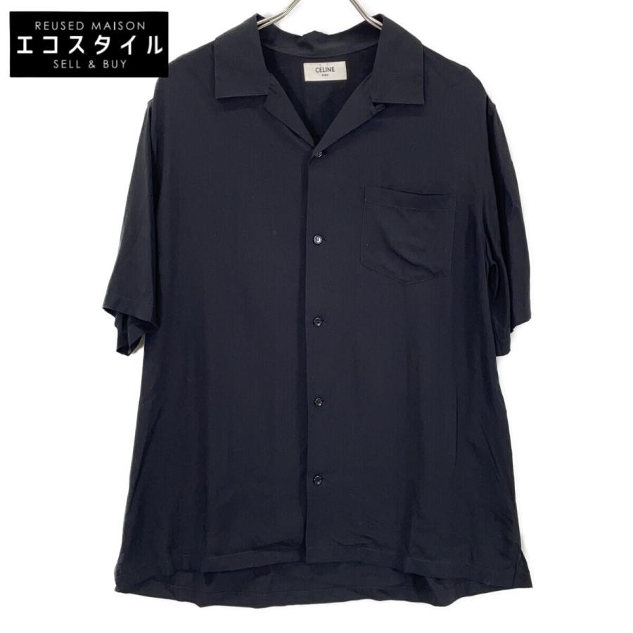 CELINE（セリーヌ） 2C84A852C ブラック バックロゴ半袖シャツ