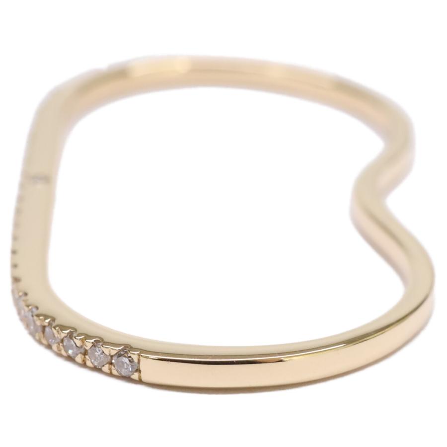 新品磨き Laaina ラアイナ 24-091-510-0016 K18 2FINGER DIAMOND RING 