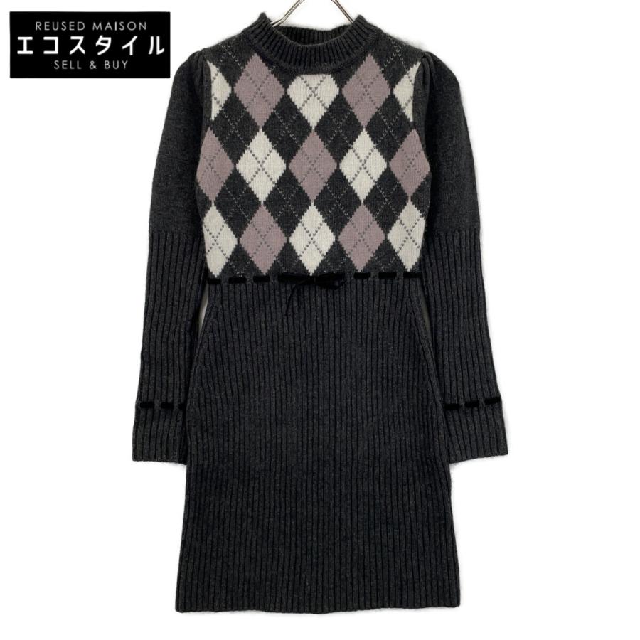 Her lip to ハーリップトゥ 1254205186 グレー Moor Argyle Ribbon