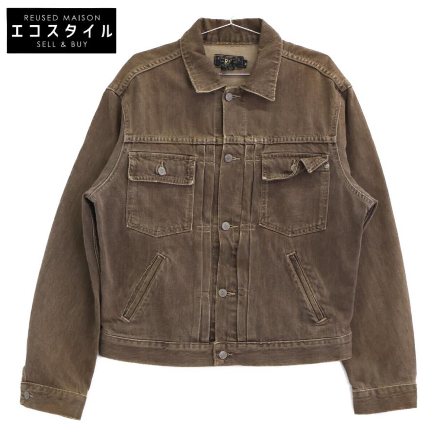 【未使用品】RRL ダブルアールエル 30s US.ARMY デニムジャケット RRL ダブルアールエル 3つ星タグ ブラウン USA製 先染めデニム