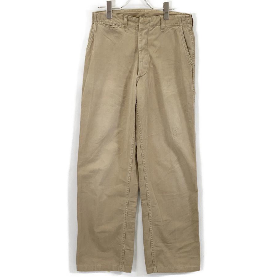 vintage 50s US NAVY トラウザー チノ ステンシル ワイド U.S NAVY US ユーエスネイビー 50's ベージュ chino trousers マリン