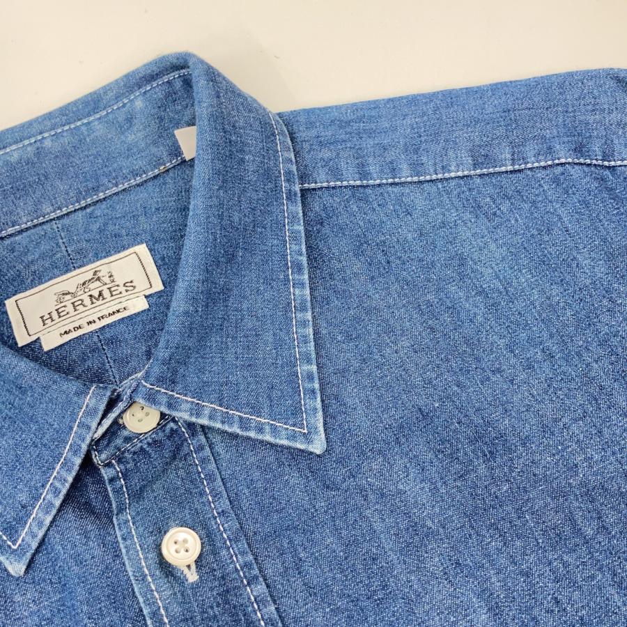 HERMES エルメス 21AW 12-5612 インディゴ コットン セリエカフス