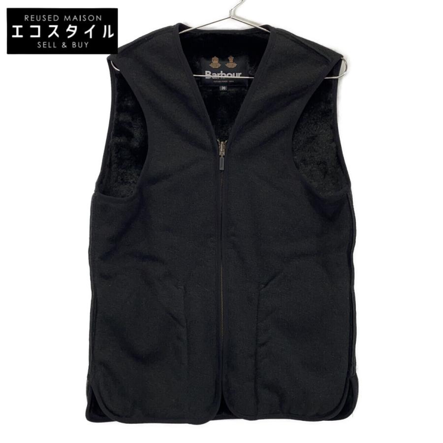 Barbour バブアー 232MLI0035 ブラック フロントジップ ファー 