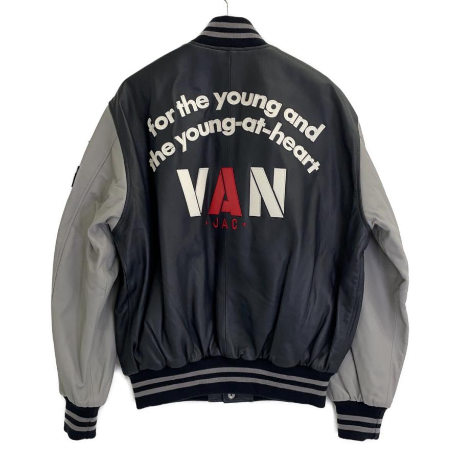 VAN JACKET ヴァンジャケット JK-12905 ブラック×グレー ラムスキン