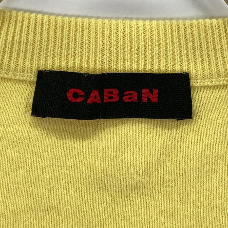 CABaN キャバン イエロー コットンカシミヤ クルーネックカーディガン