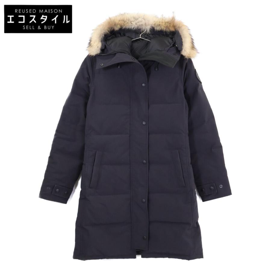 極美品カナダグースブラックレーベルシェルバール　ブラック　XS カナダグースレディース22AW SHELBURNE PARKA BLACK LABELスタイル