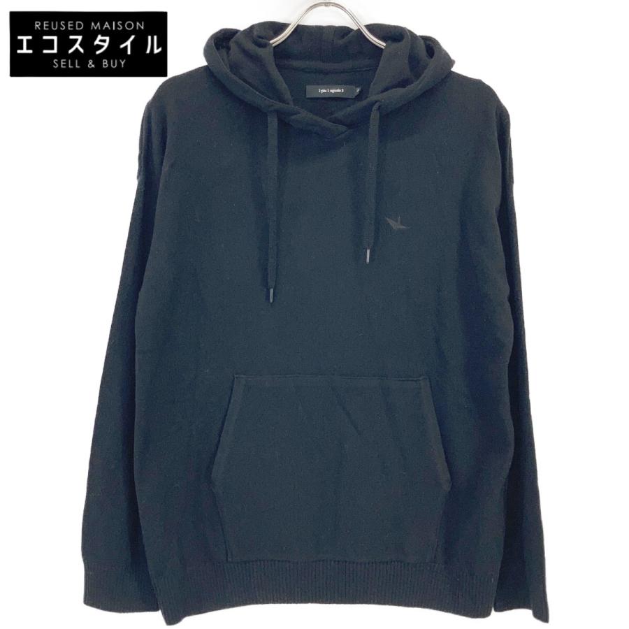 1piu1uguale3 ウノピゥウノウグァーレトレ MRK236-CAS026 ブラック DROP SHOULDER PARKA カシミアドロップショルダーパーカー VI 1 piu 1 uguale 3（ウノピゥウノウグァーレトレ） MRK236-CAS026