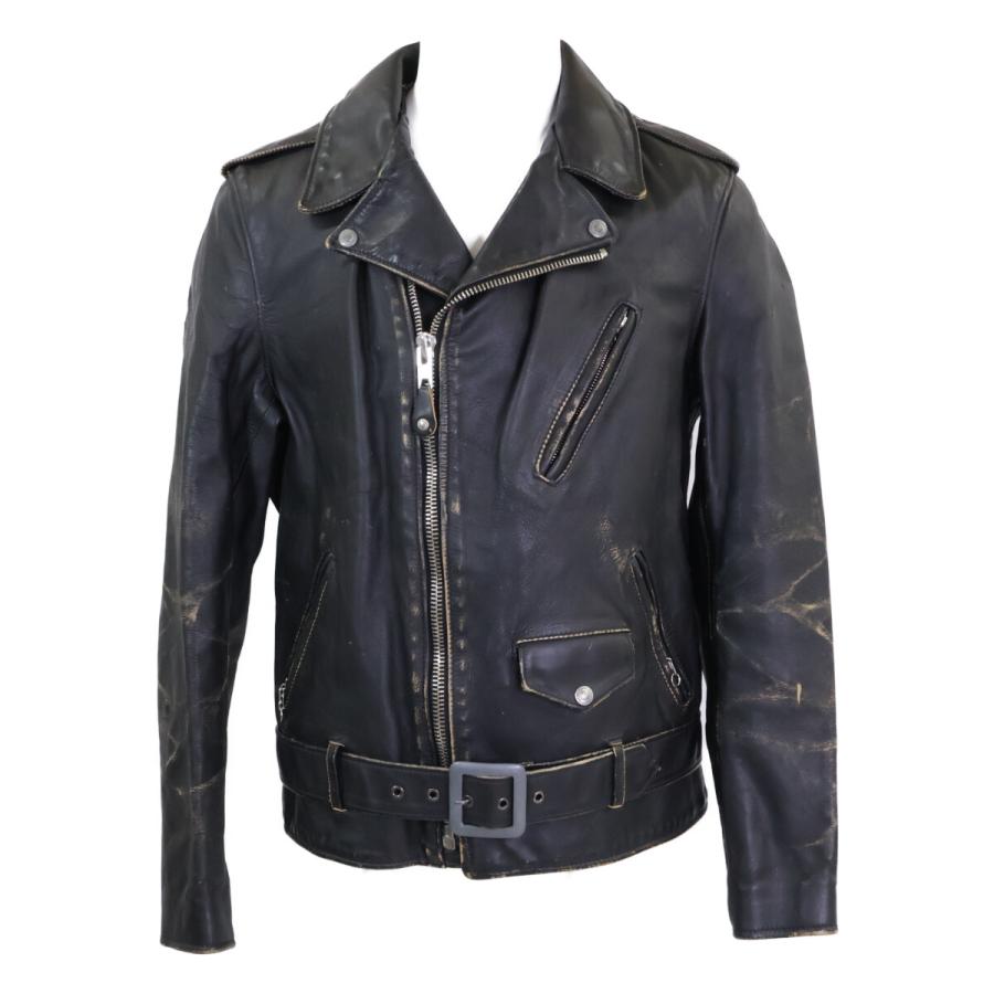 Schott ショット 花柄シングルライダース L 総柄 コットン 希少 Schott N.Y.C（ショット） SCHOTT 革ジャン ライダースジャケット 迷彩