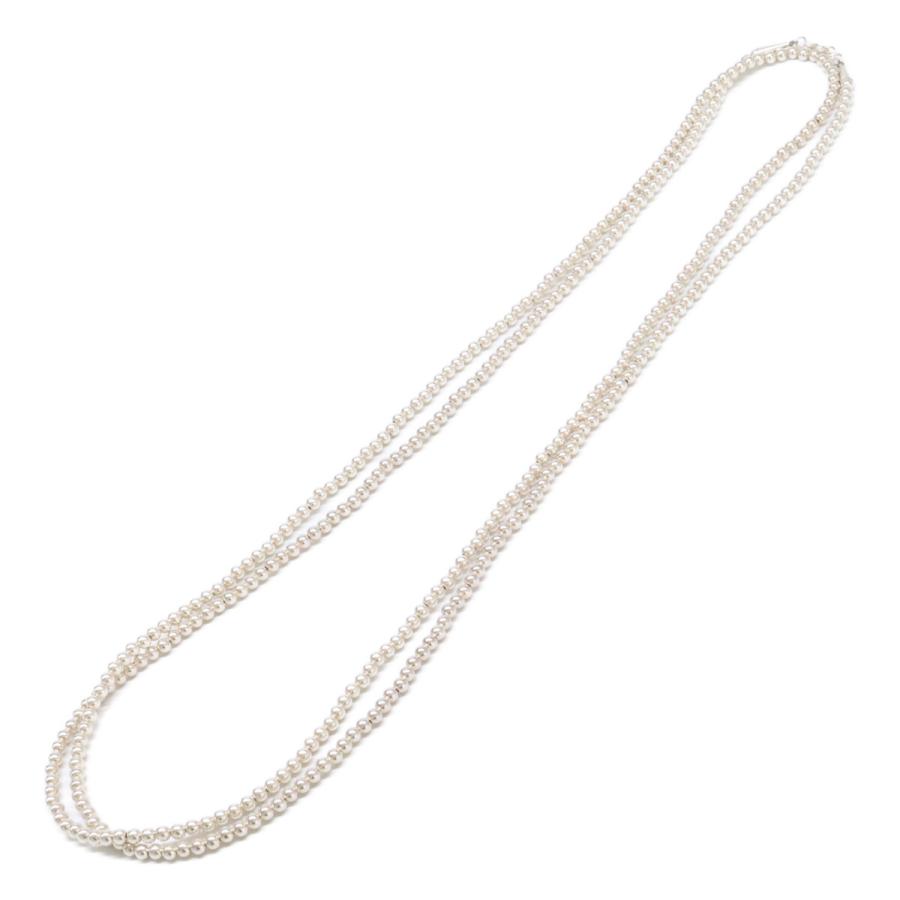 美品 Harpo ハルポ STERLING ナバホパール 5mm ロング ネックレス 71
