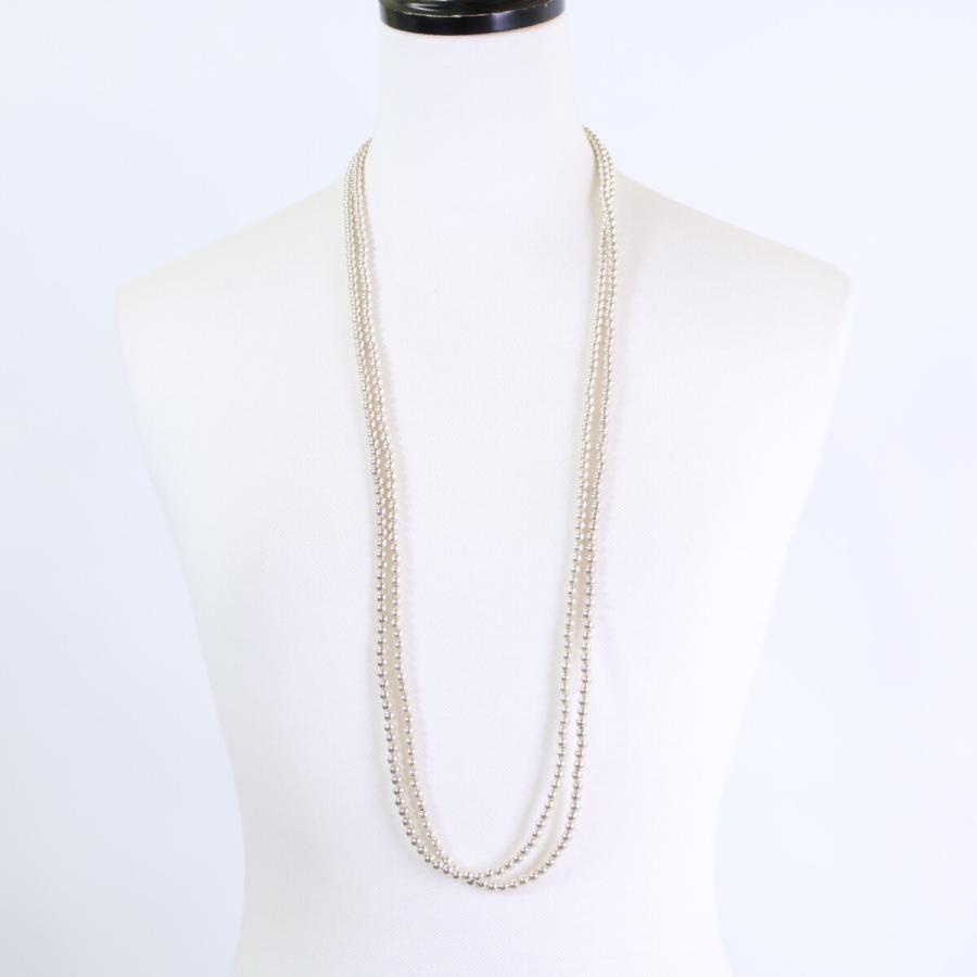 美品 Harpo ハルポ STERLING ナバホパール 5mm ロング ネックレス 71