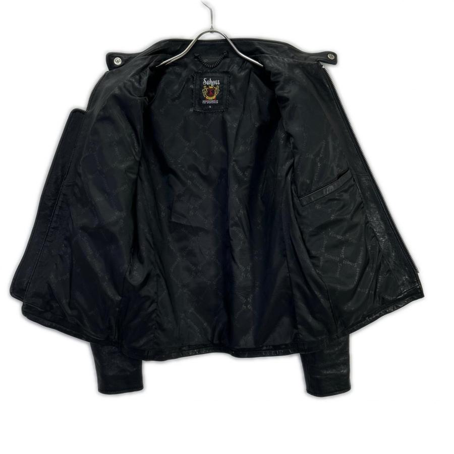 SCHOTT（ショット） 3191052 ブラック ラムレザー ワッペン ジャケット