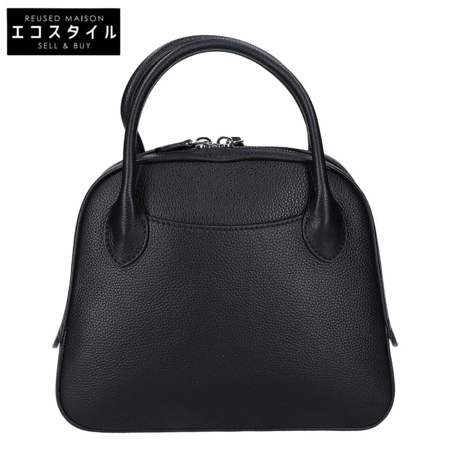 メゾンカナウ　ROUND-BOSTON(S) 美品/ MAISON CANAU メゾンカナウ ROUND BOSTON S レザー ハンドバッグ