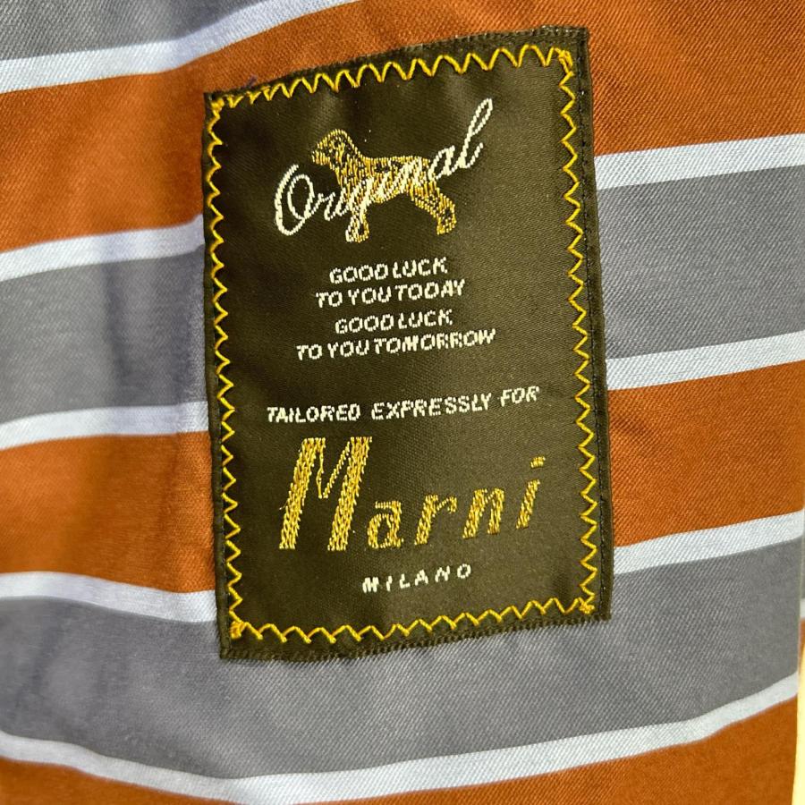 MARNI（マルニ） 23年製 パープル ウール ステンカラーコート ネイビー