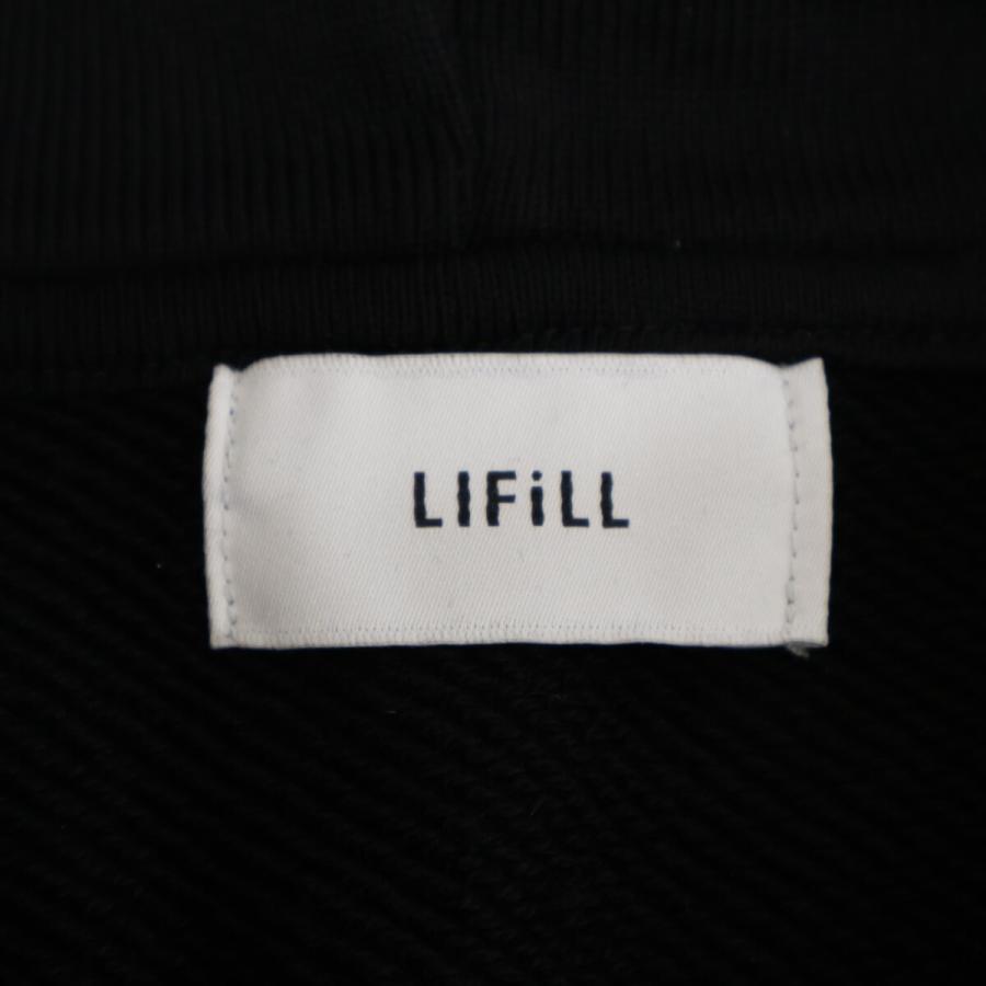 LIFiLL リフィル LF050-02 ブラック COTTONY SWEAT HALF ZIP HOODIE スウェットハーフジップフーディ ブラック 04 トップス コットン メンズ 中古_3
