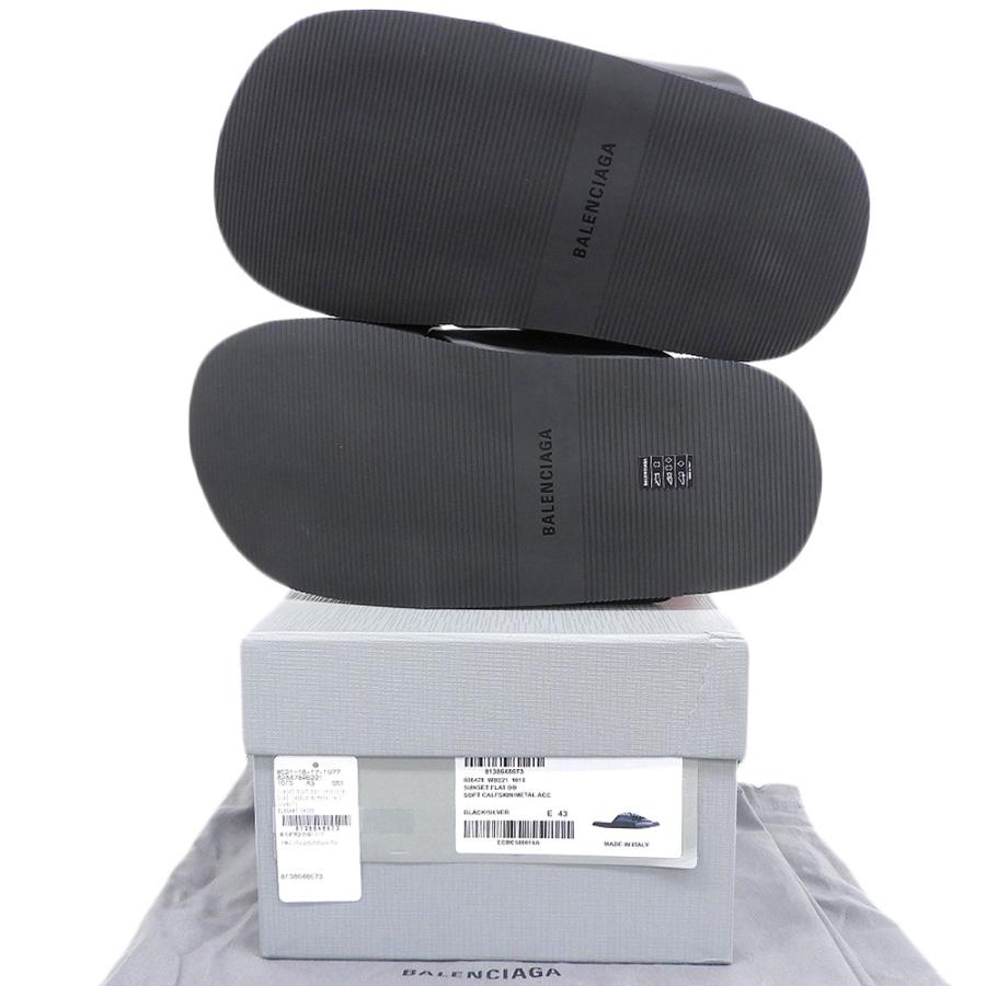 BALENCIAGA（バレンシアガ） 新品同様 SUNSET FLAT MULE BBロゴメタル