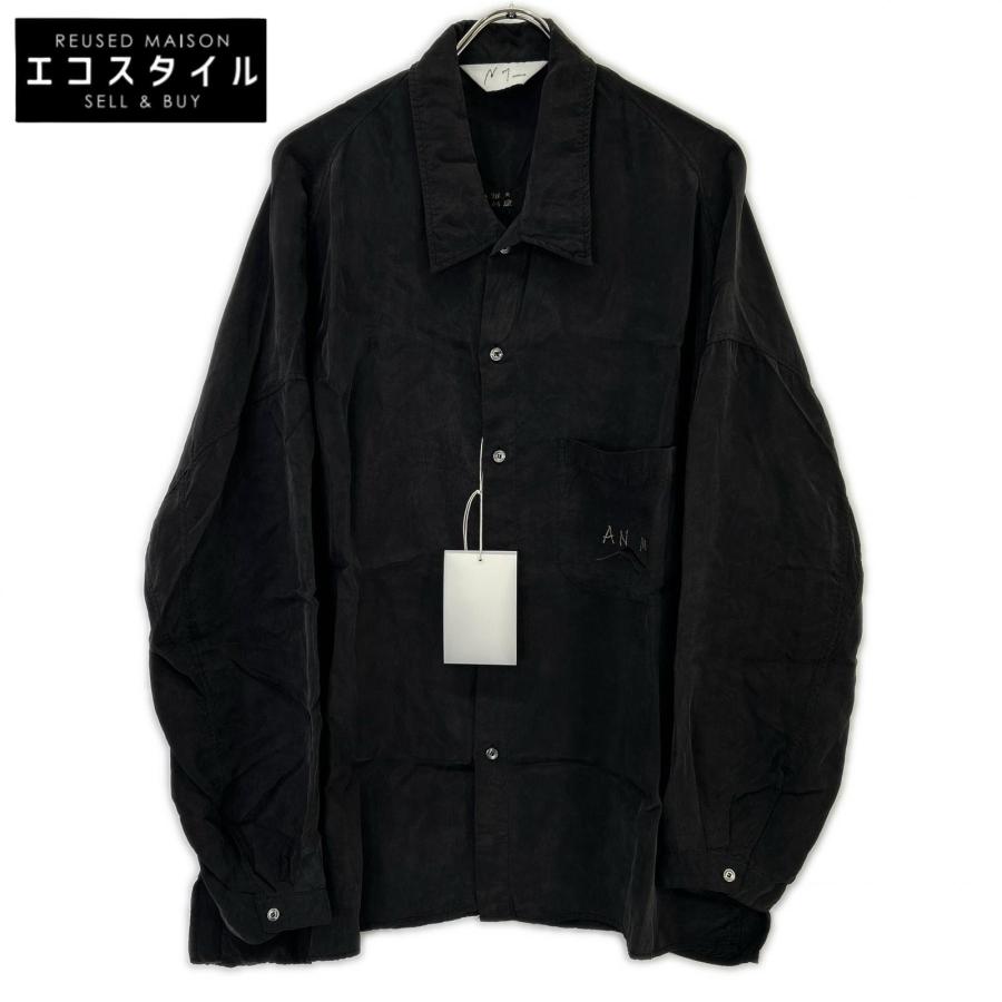 ANCELLM アンセルム 26SS ANC-SH78 ネイビー キュプラ EMBROIDERED