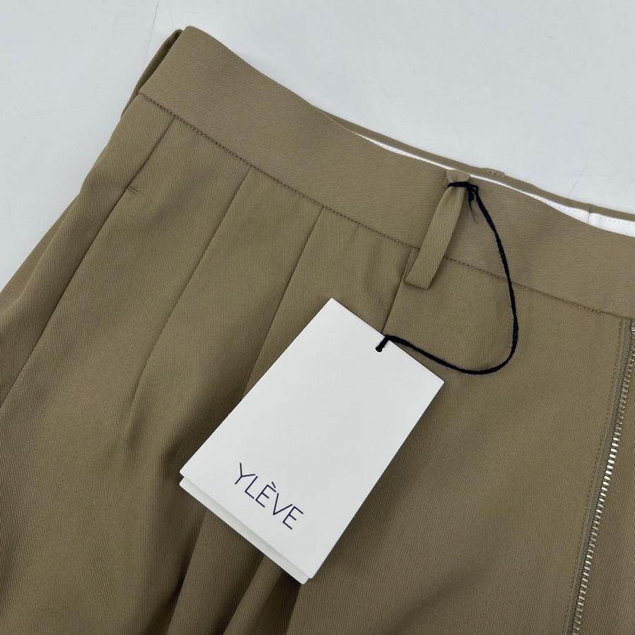 YLEVE イレーヴ 170-5140101 ベージュ コットン センタープレス ワイドテーパードチノトラウザーパンツ 5 YLEVE イレーヴ 170-5140101 ベージュ コットン センタープレス ワイド
