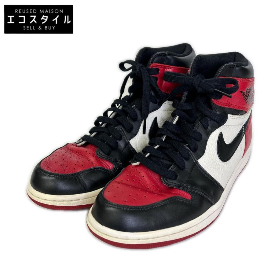 スニーカー 28 JORDAN 1 RETRO 555088-610 NIKE（ナイキ） 555088-610 Air Jordan 1 Retro High OG Bred Toe