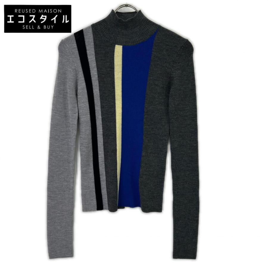 ENFOLD（エンフォルド） 26SS 300JS270-0201 グレー ウール STRIPE RIB 