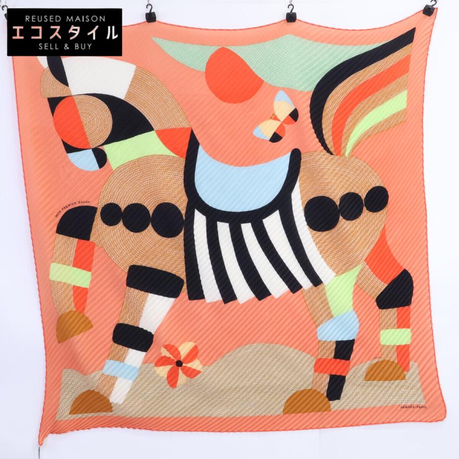 新品同様 HERMES エルメス 23SS カシミヤシルク Mon Premier Galop 