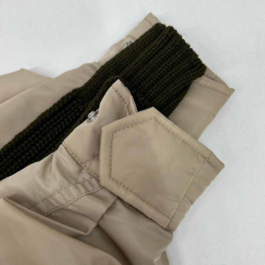 サカイ 22SS 22-06074 ｵﾘｰﾌﾞ×ﾍﾞｰｼﾞｭ MA-1ﾄﾞｯｷﾝｸﾞ ﾆｯﾄﾌﾟﾙｵｰﾊﾞｰ 1 sacai（サカイ） 22SS 22-06074 オリーブ×ベージュ MA-1ドッキング