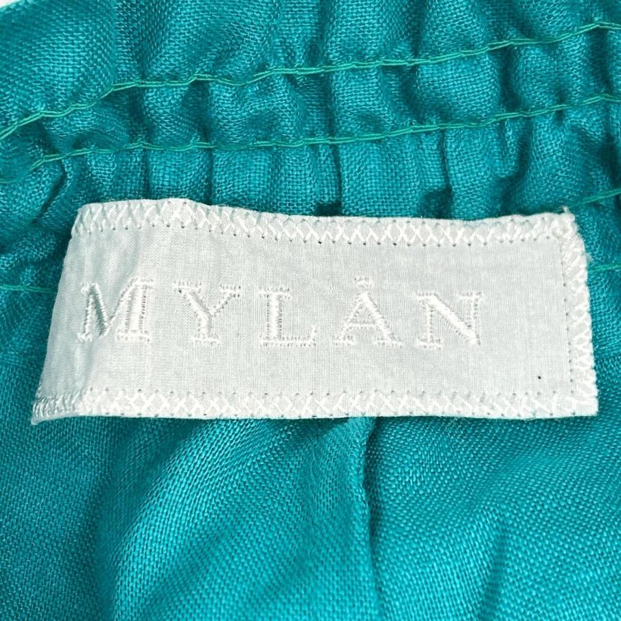 MYLAN マイラン MY20SS-PT003 ターコイズブルー×ピンク リネン Tape Embroidery Pants　F レディース_3
