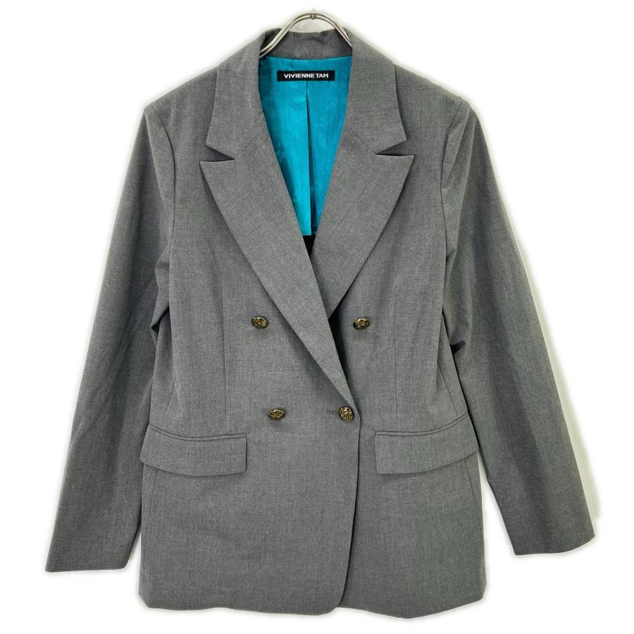 VIVIENNE TAM ヴィヴィアンタム 15275956 グレー レーヨン混 TROPICAL 2WAY SUITING JACKET　38 レディース_1