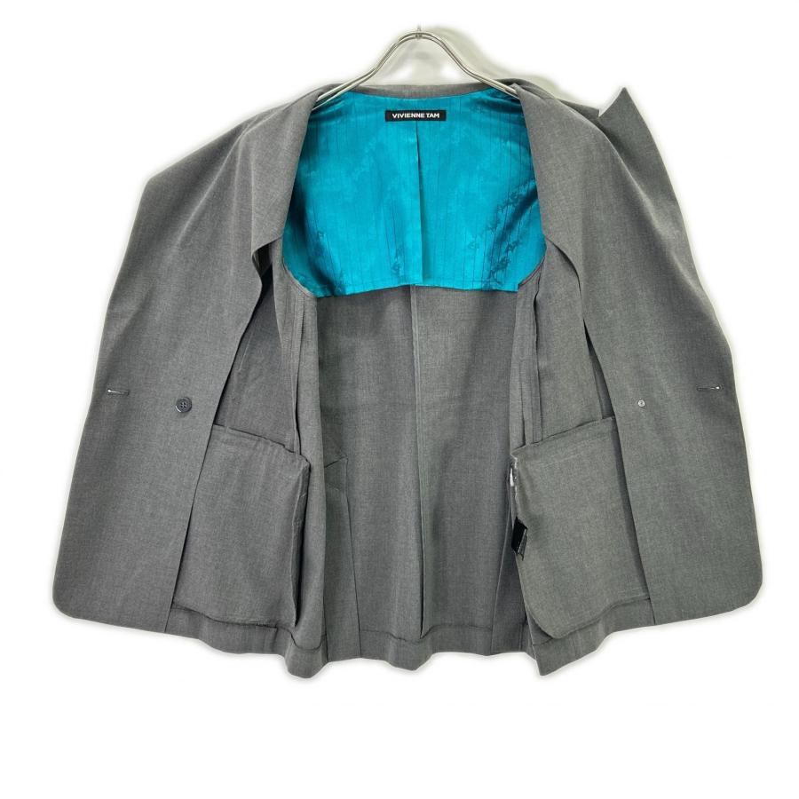 VIVIENNE TAM ヴィヴィアンタム 15275956 グレー レーヨン混 TROPICAL 2WAY SUITING JACKET　38 レディース_3
