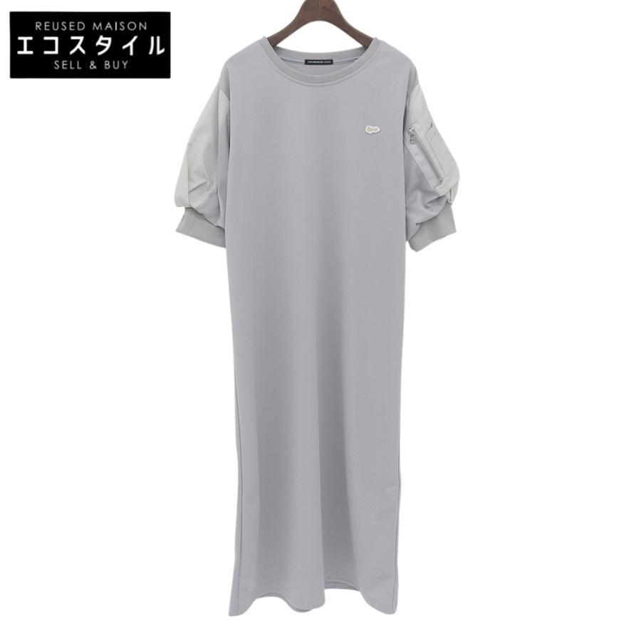ヴィヴィアンタム VIVIENNE TAM ニットポンチョ グレー 美品 VIVIENNE TAM ヴィヴィアンタム グレー ミニエンブレムパッチ