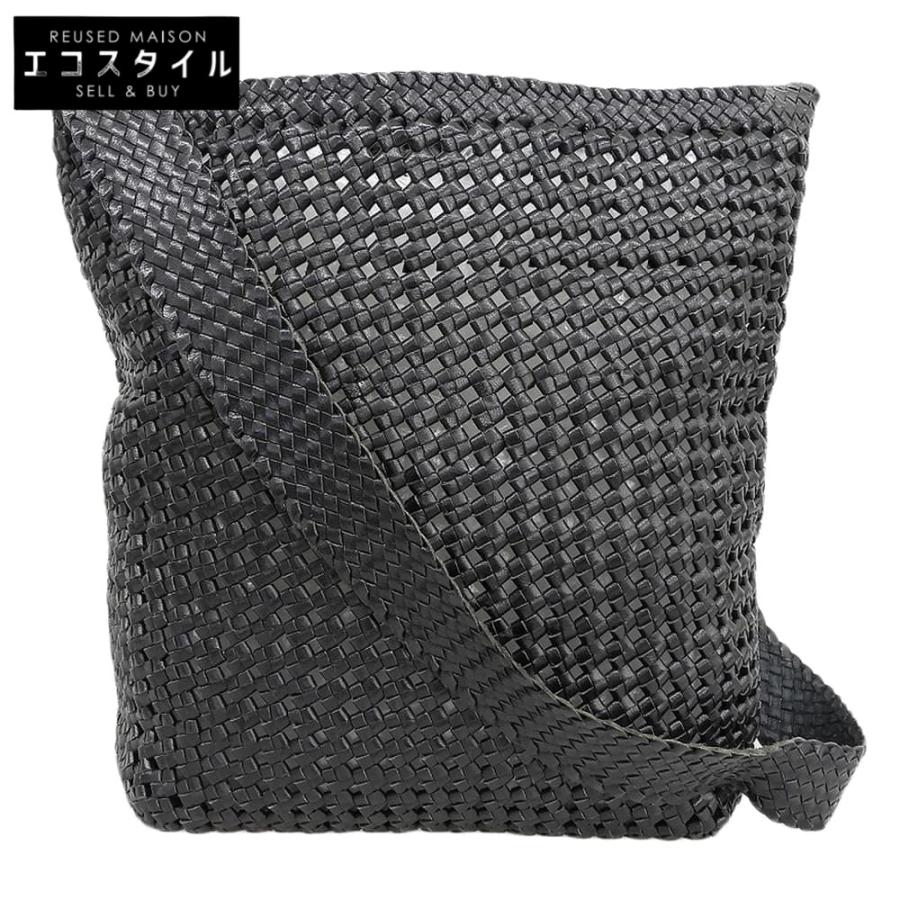 美品 REN レン やぎ革 ゴートメッシュ ボックスショルダーバッグ