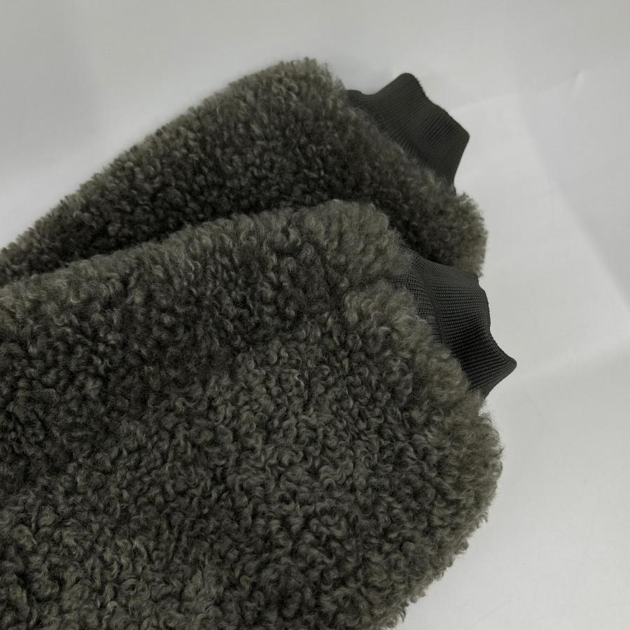 HYKE ハイク 25AW 252-17535 カーキ ナイロンツイル FAUX SHEARLING