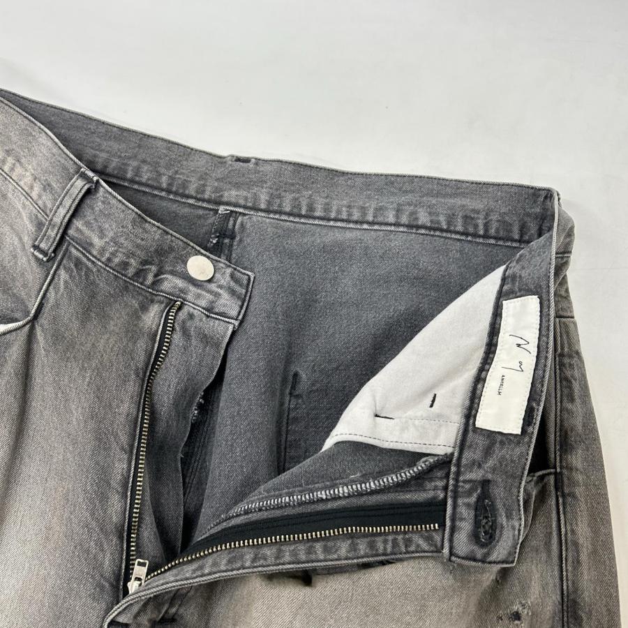 25AW ANCELLM アンセルム ANC-PT84-A DENIM WIDE SLACKS USED加工