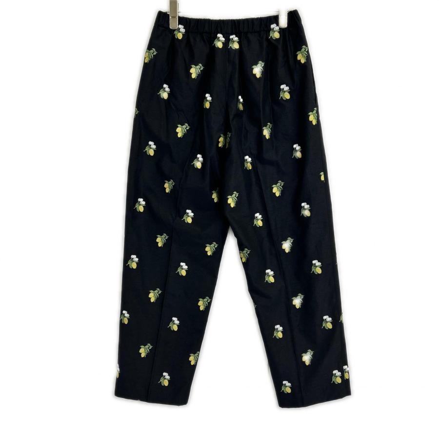 LOEFF（ロエフ）レモンジャガードパンツ LOEFF ロエフ ブラック ウール混 レモン ジャガード パンツ 1 ボトムス