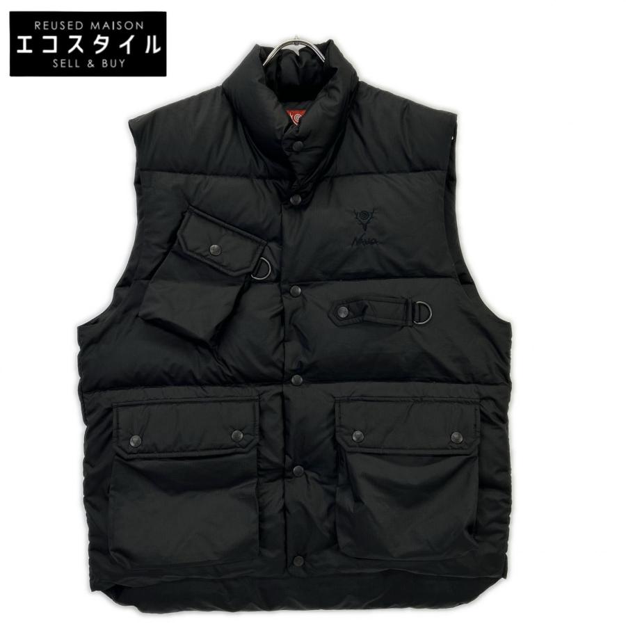South2 West8 サウスツーウエストエイト 【×NANGA】RW692 25AW ブラック  Trek Down Vest リバートレックダウンベスト M South2 West8 サウスツーウエストエイト 【×NANGA】RW692 25AW