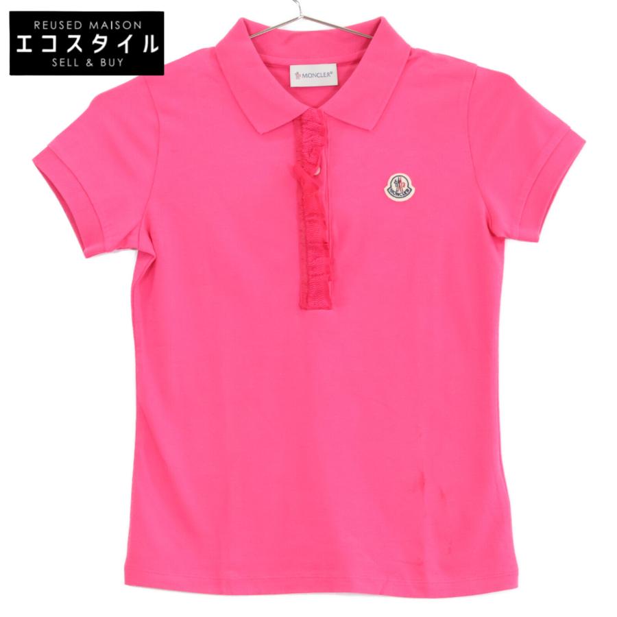 美品　MONCLER モンクレール ポロシャツ 襟裏ロゴ　ピンク MONCLER（モンクレール） MAGLIA POLO MANICA CORTA 半袖ポロシャツ 10