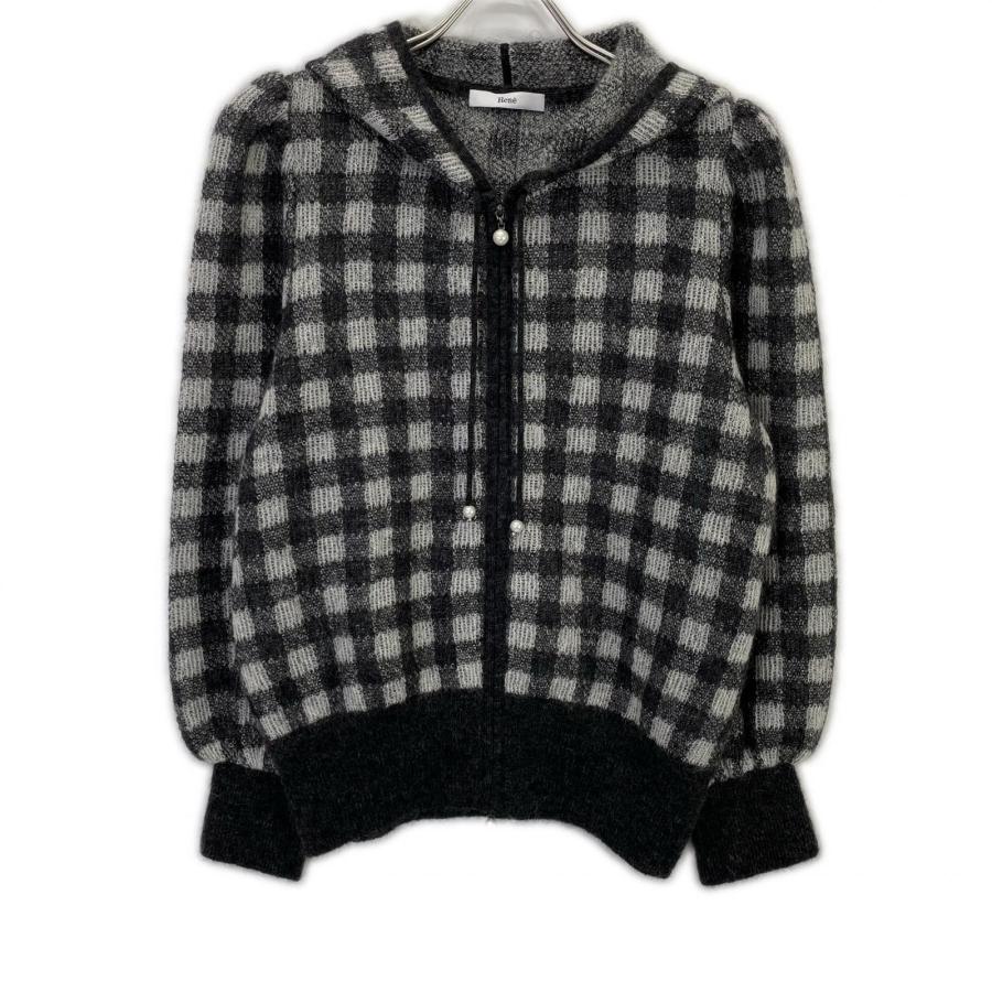 Rene（ルネ） 6342110 グレー キッドモヘア×ナイロン×ウール チェック 