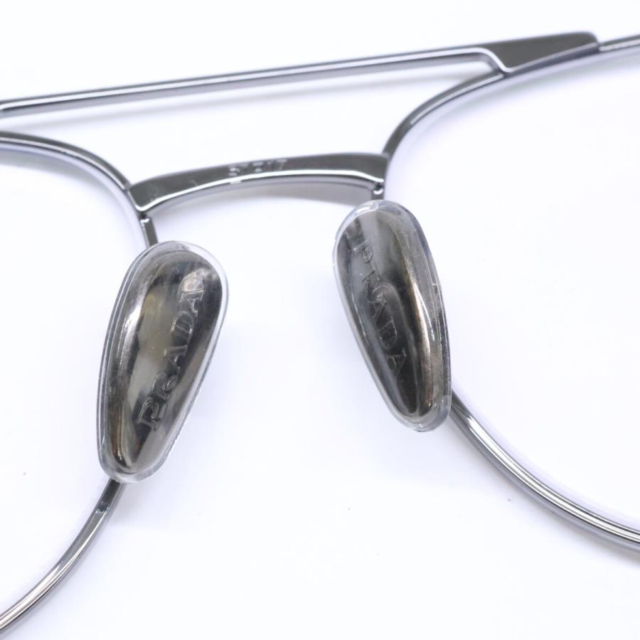 PRADA（プラダ） 美品 VPRA56 5AV-1O1 ツーブリッジ メタル メガネ