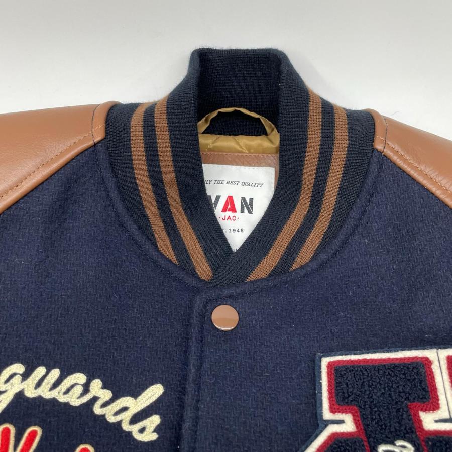 VAN JACKET ヴァンジャケット JW-19502 ネイビー×ブラウン ウール 