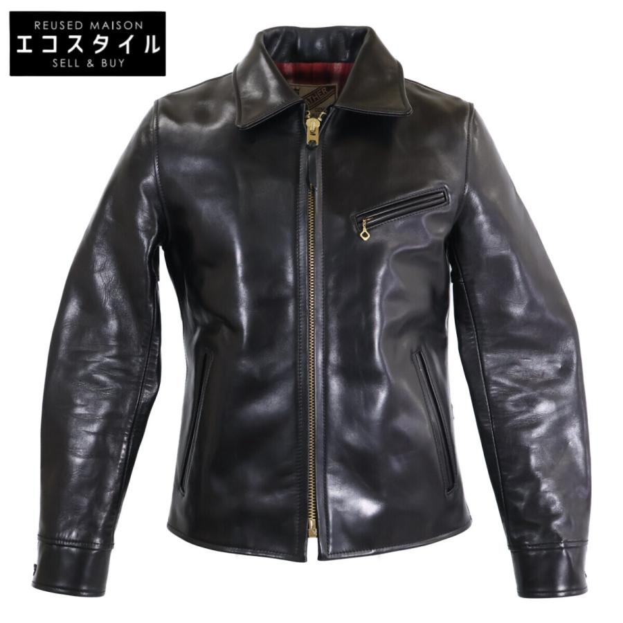 Y2LEATHER HVR-42 HVホースシングル 黒36 美品 美品 Y'2 LEATHER ワイツーレザー HVR-42 HV HORSE SINGLE BREASTED