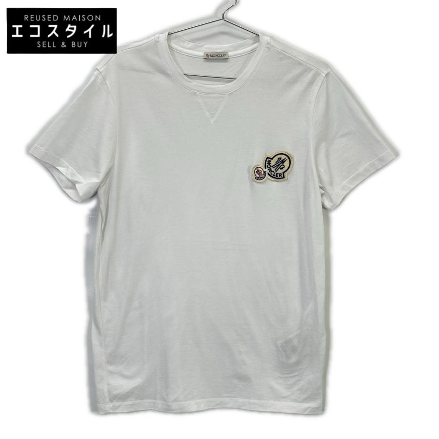 MONCLER モンクレール  23年製 ﾎﾜｲﾄ SS T-SHIRT ﾀﾞﾌﾞﾙﾛｺﾞTｼｬﾂ S MONCLER（モンクレール） 23年製 ホワイト SS T-SHIRT ダブルロゴT