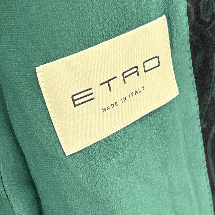 ETRO（エトロ） ブラック ベロア ペイズリー柄 テーラードジャケット