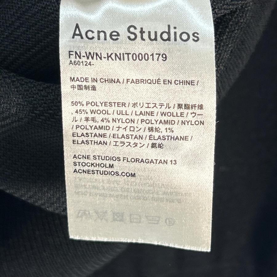 ACNE STUDIOS アクネ ストゥディオズ  FN-WN-KNIT000179 ﾌﾞﾗｯｸ ｳｰﾙ混 ﾄﾞﾙﾏﾝｽﾘｰﾌﾞ ﾀｰﾄﾙﾈｯｸﾆｯﾄﾌﾟﾙｵｰﾊﾞｰ L ACNE STUDIOS アクネ ストゥディオズ FN-WN-KNIT000179 ウール混